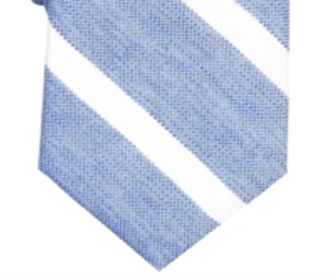Bar III Men's Lovett Silk Skinny Neck Tie Blue Size Regular